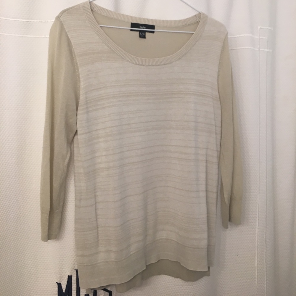 Cream/Tan Mossimo Lightweight Sweater